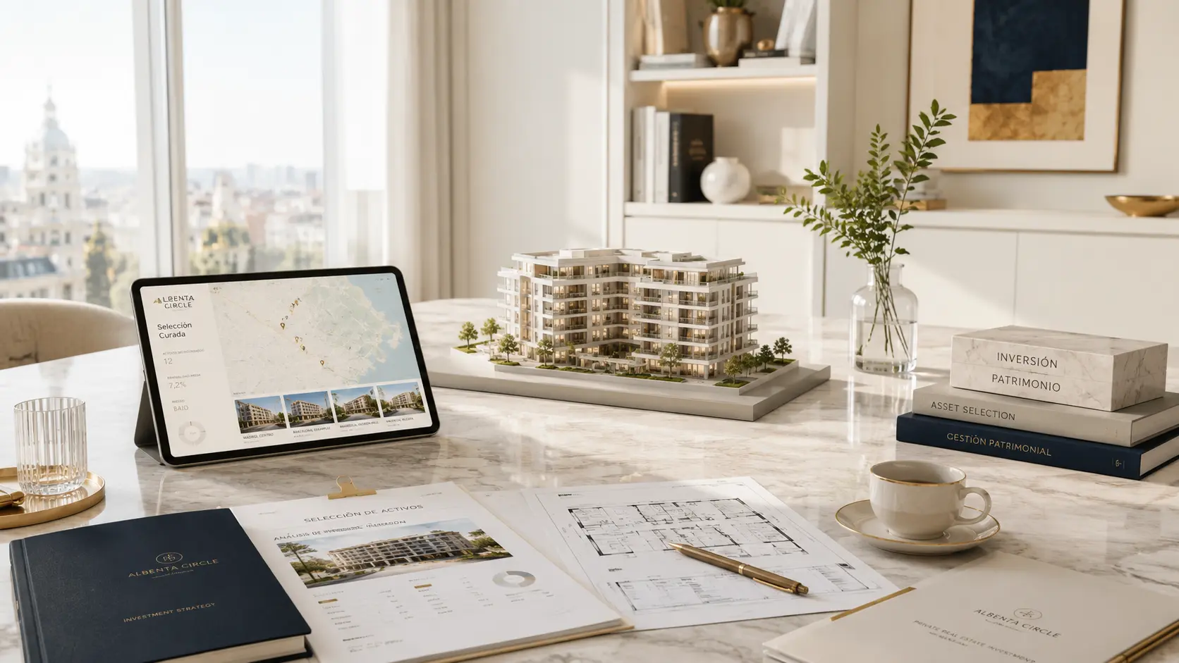 Servicios de inversión inmobiliaria con selección de activos, análisis patrimonial y gestión estratégica para inversores - AlbentaCircle